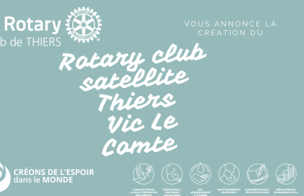 Faire part de création du Rotary club satellite Thiers Vic Le Comte